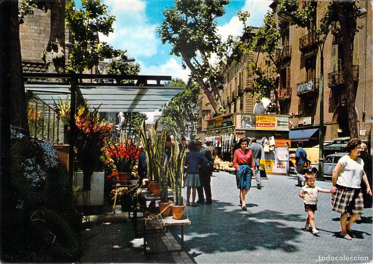 Postales: Postal de las Ramblas en Barcelona