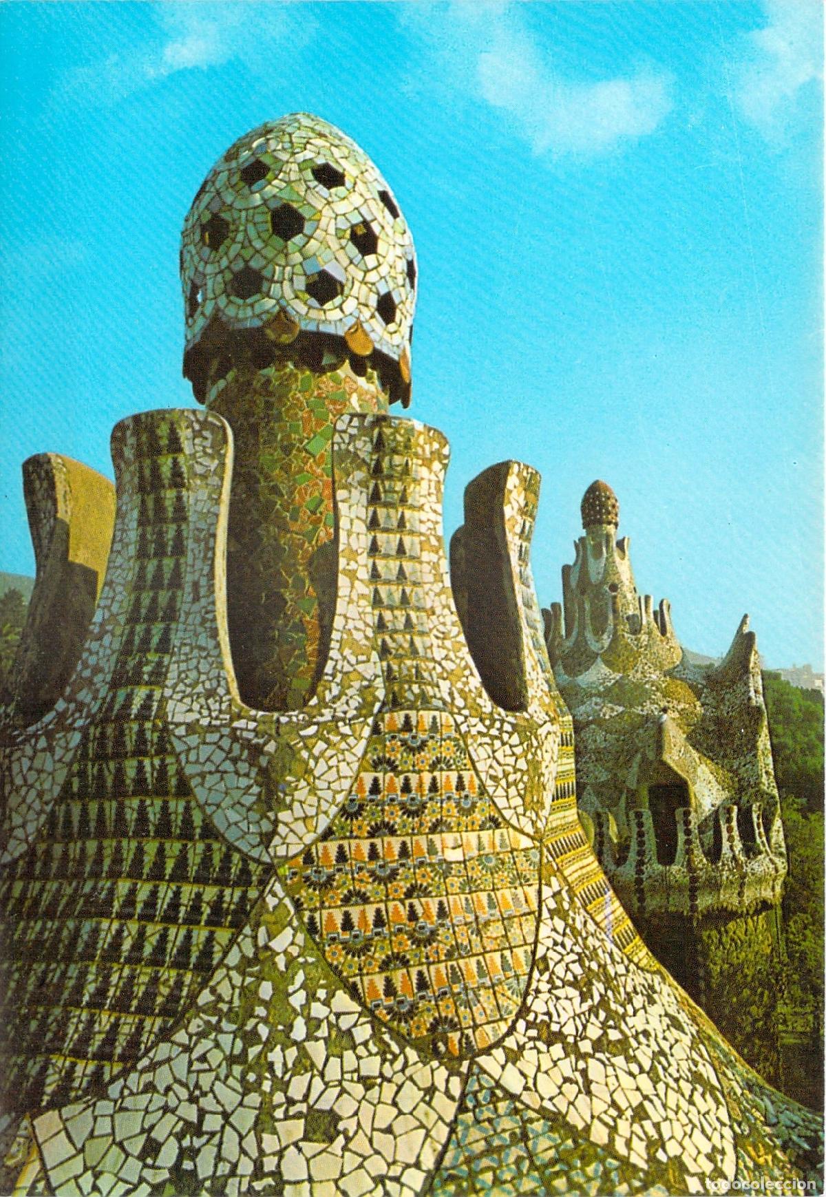 Postales: Postal de Barcelona Parque G&uuml;ell Arquitectura de Gaud&iacute;
