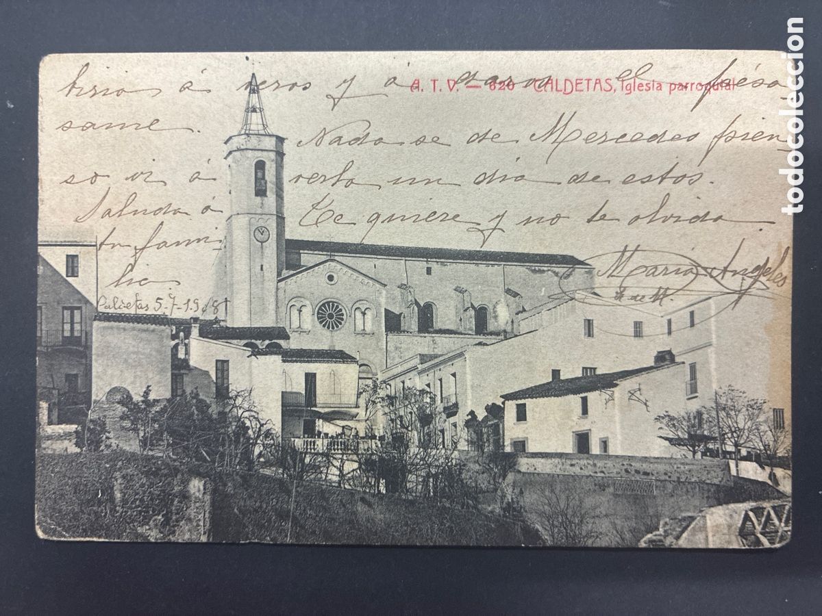 Postales: POSTAL CALDES D'ESTRAC TORRE IGLESIAS PARROQUIAL EDITA ATV 620 CIRCULADA