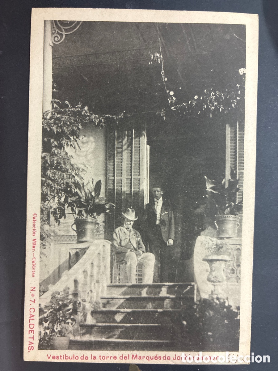 Postales: POSTAL CALDES D'ESTRAC VESTIBULO TORRE MARQUES JORBIN COLECCION VILAR N&ordm; 7 SIN CIRCULAR
