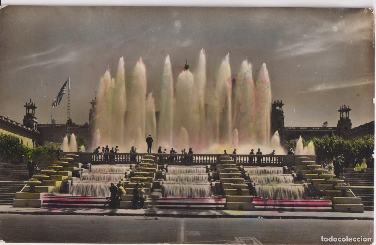 Postales: BARCELONA, FUENTE MONUMENTAL DE MONTJUICH - FOTO REUSS N&ordm;6006 - S/C