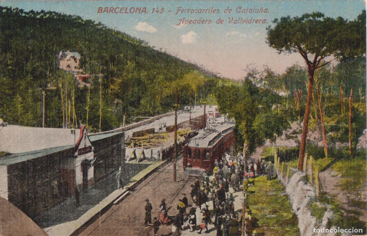 Postales: BARCELONA, FERROCARRILES DE CATALU&Ntilde;A, APEADERO DE VALLVIDRERA - ED.JORGE VENINI 145 - S/C