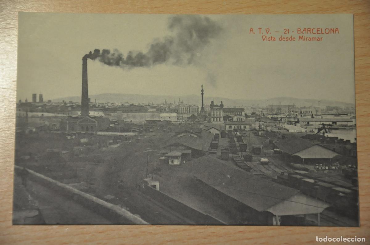 Postales: postal barcelona, vista desde miramar, atv 21