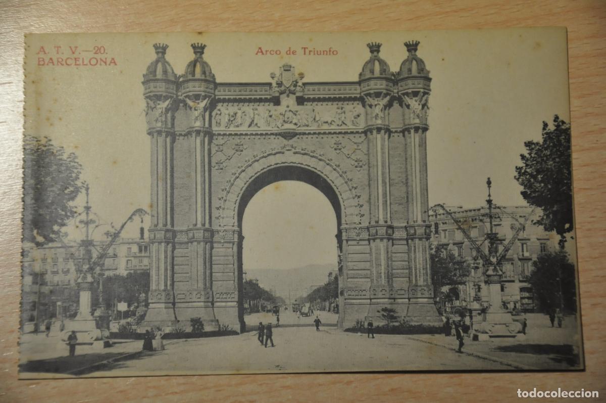 Postales: postal barcelona, arco de triunfo, atv 20