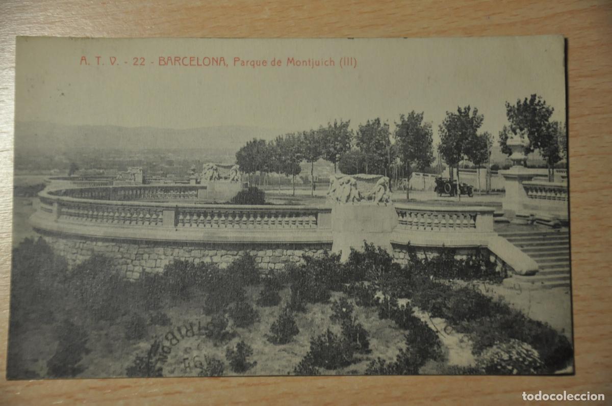 Postales: postal barcelona, parque de montjuich III, atv 22