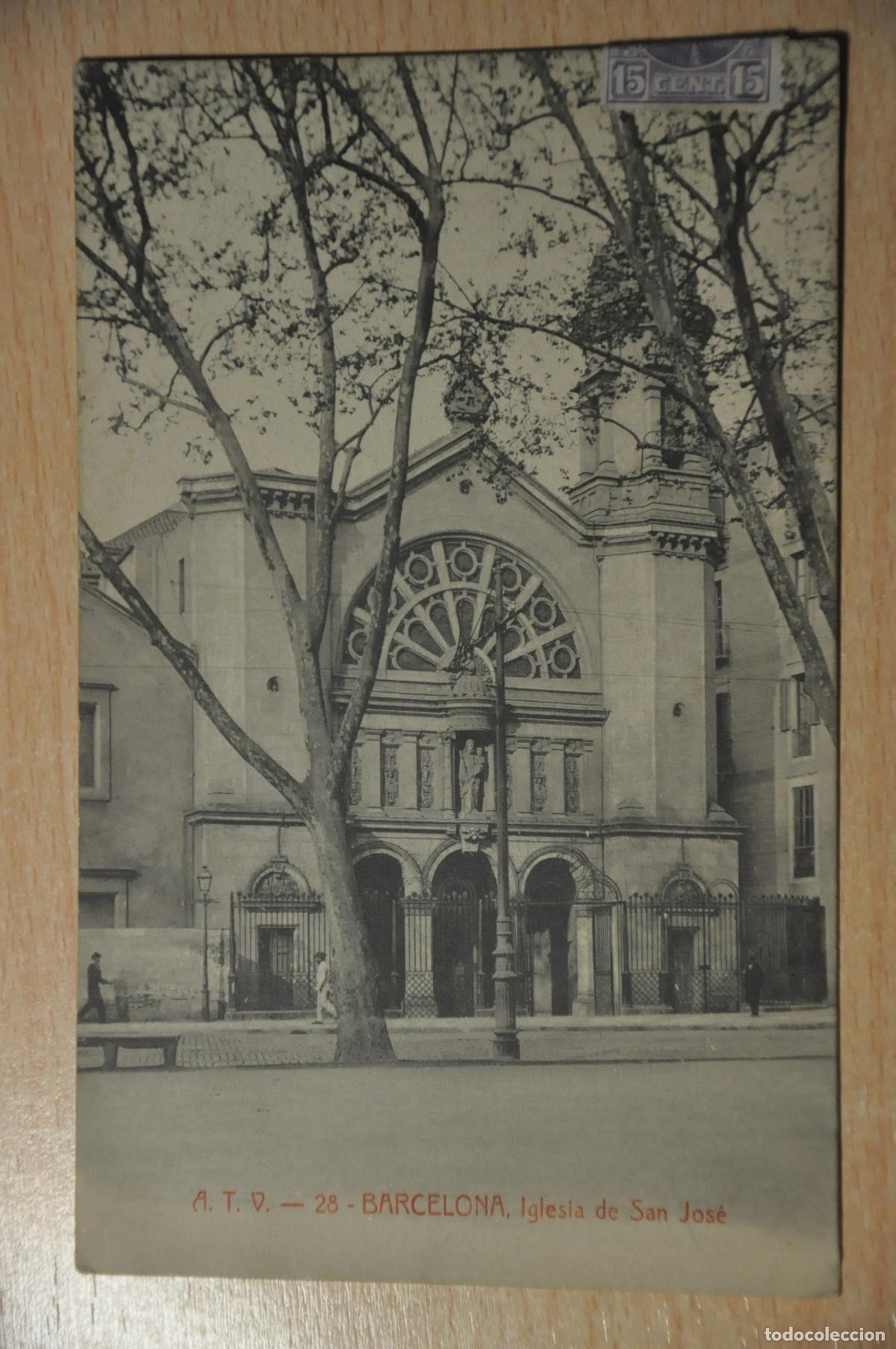 Postais: postal barcelona, iglesia de san jose, atv 28