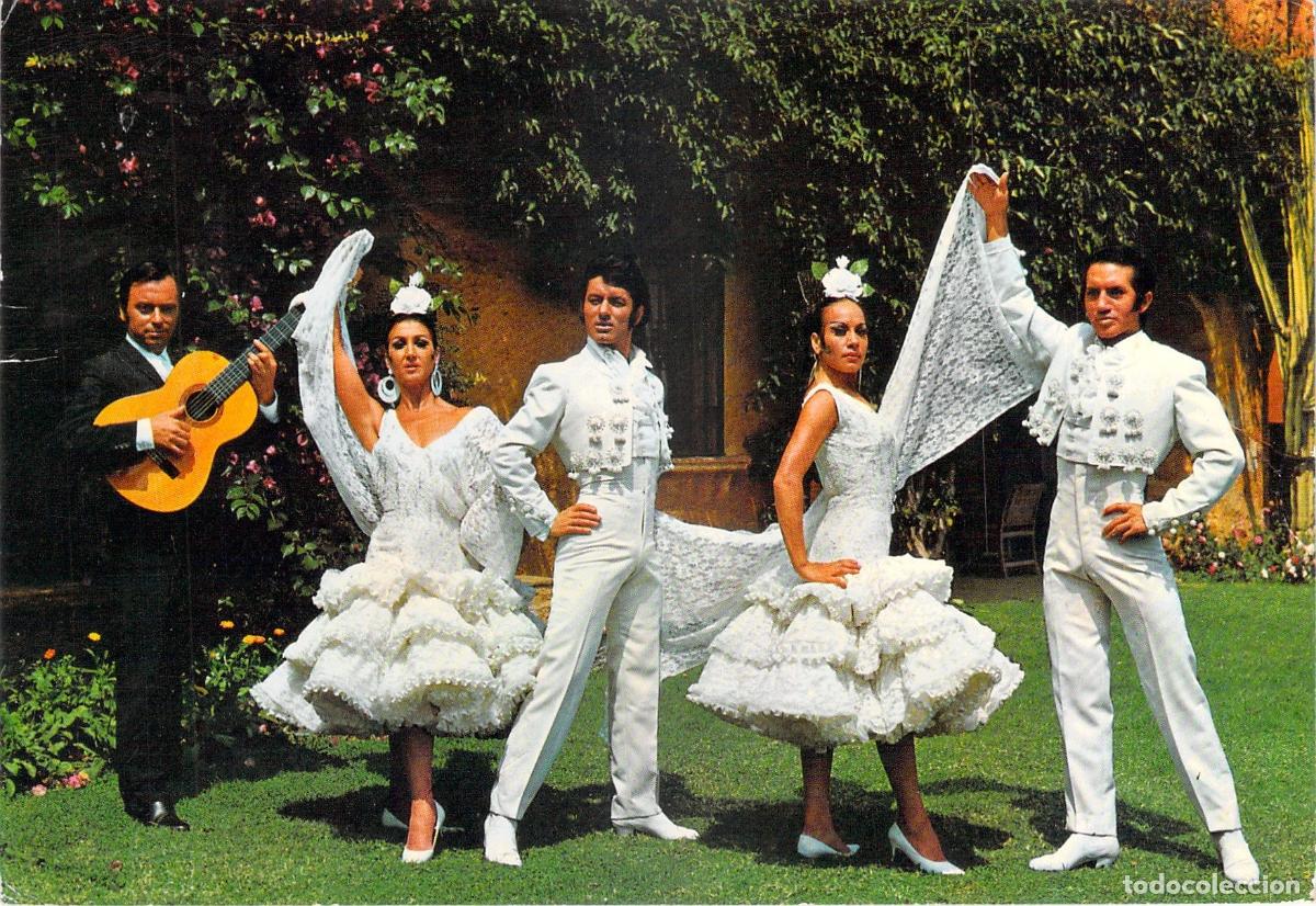 Postales: Postal de bailarines de Flamenco en Espa&ntilde;a