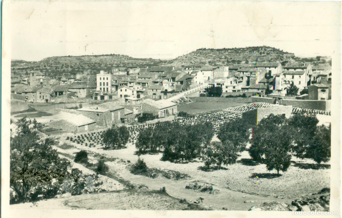 Postcards: LLEIDA LERIDA POBLA DE CI&Eacute;RVOLES. VISTA PARCIAL, CIRCULADA H. 1950.