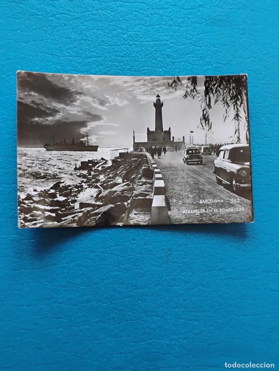 Postales: ANTIGUA TARJETA POSTAL BARCELONA N&ordm;562 - ATARDECER EN EL ROMPEOLAS - CIRCULADA
