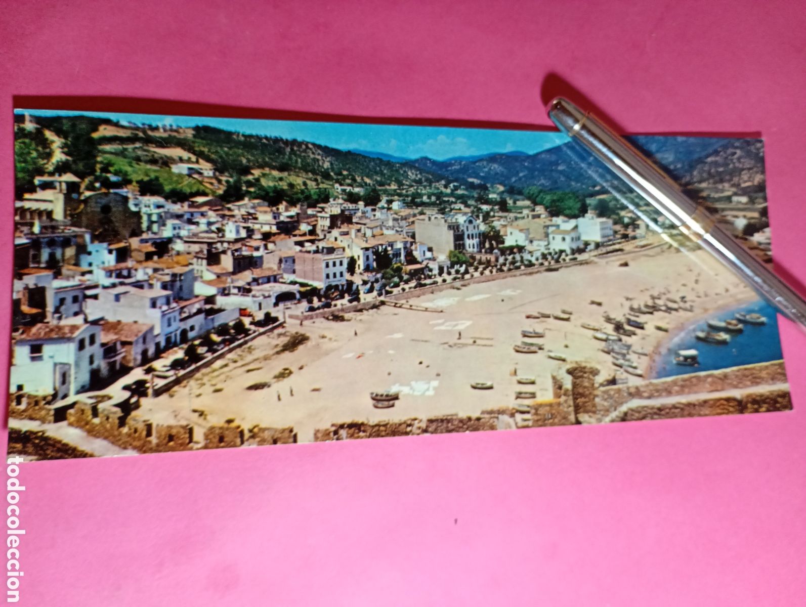 Postales: TOSSA DE MAR (COSTA BRAVA GIRONA) 1956 COLOR, ESCRITA, DOBLE LONGITUD