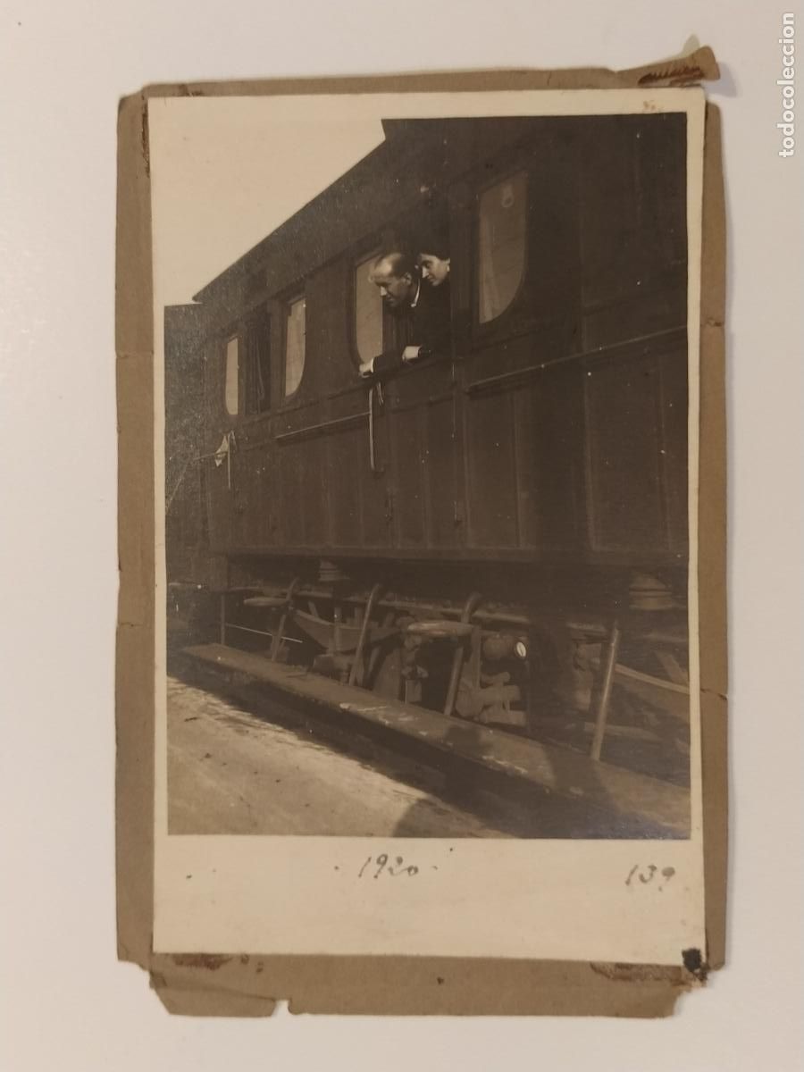 Postales: FERROCARRIL Y TOSSA - COLECCION DE 2 POSTALES FOTOGRAFICAS ANTIGUAS PEGADAS -VER FOTOS-(116.490)