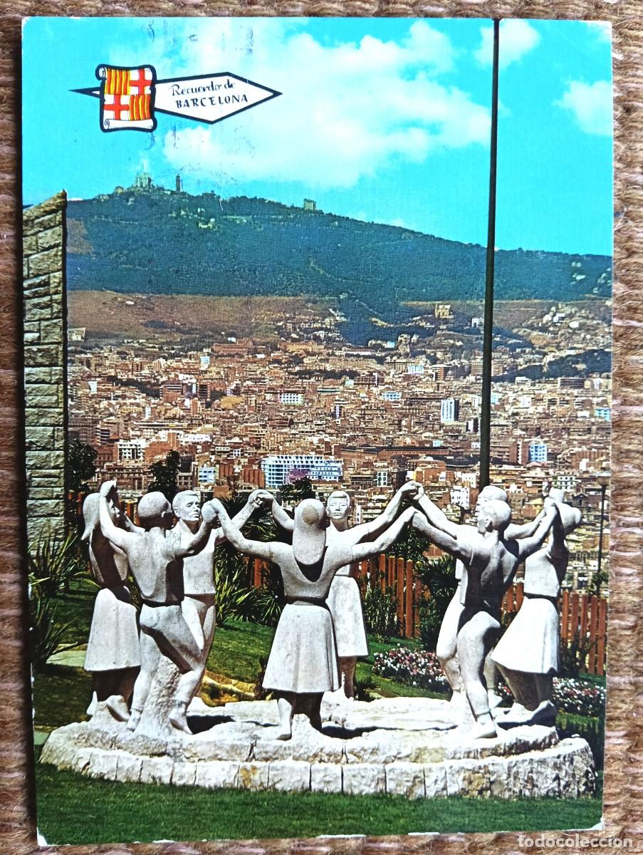 Postales: BARCELONA - MONUMENTO A LA SARDANA - ED. PERGAMINO