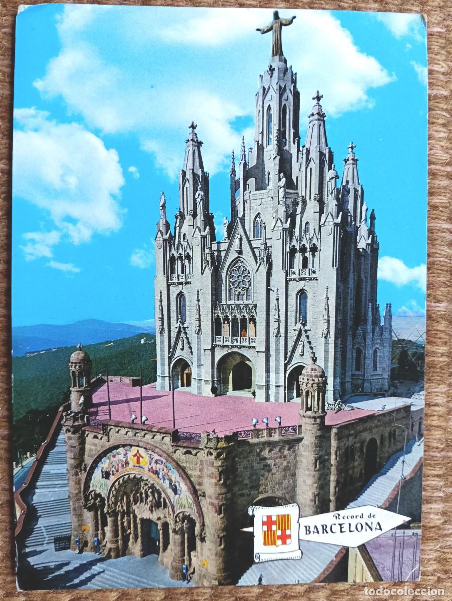 Postales: BARCELONA - TIBIDABO - TEMPLO DEL SAGRADO CORAZON - ED. PERGAMINO