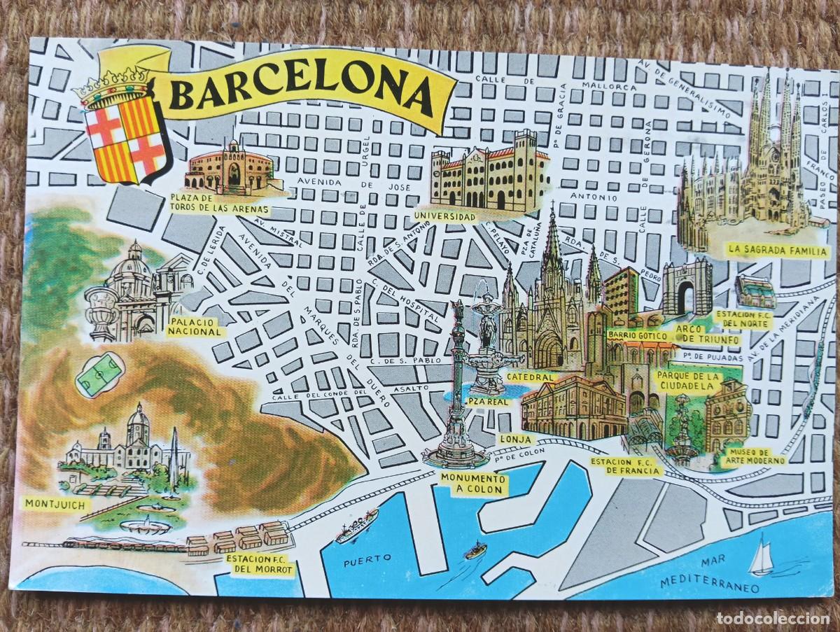 Postales: BARCELONA - PLANO - MAPA - ED. FRESMO