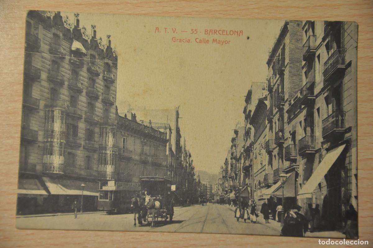 Postales: postal barcelona, gracia calle mayor, atv 35
