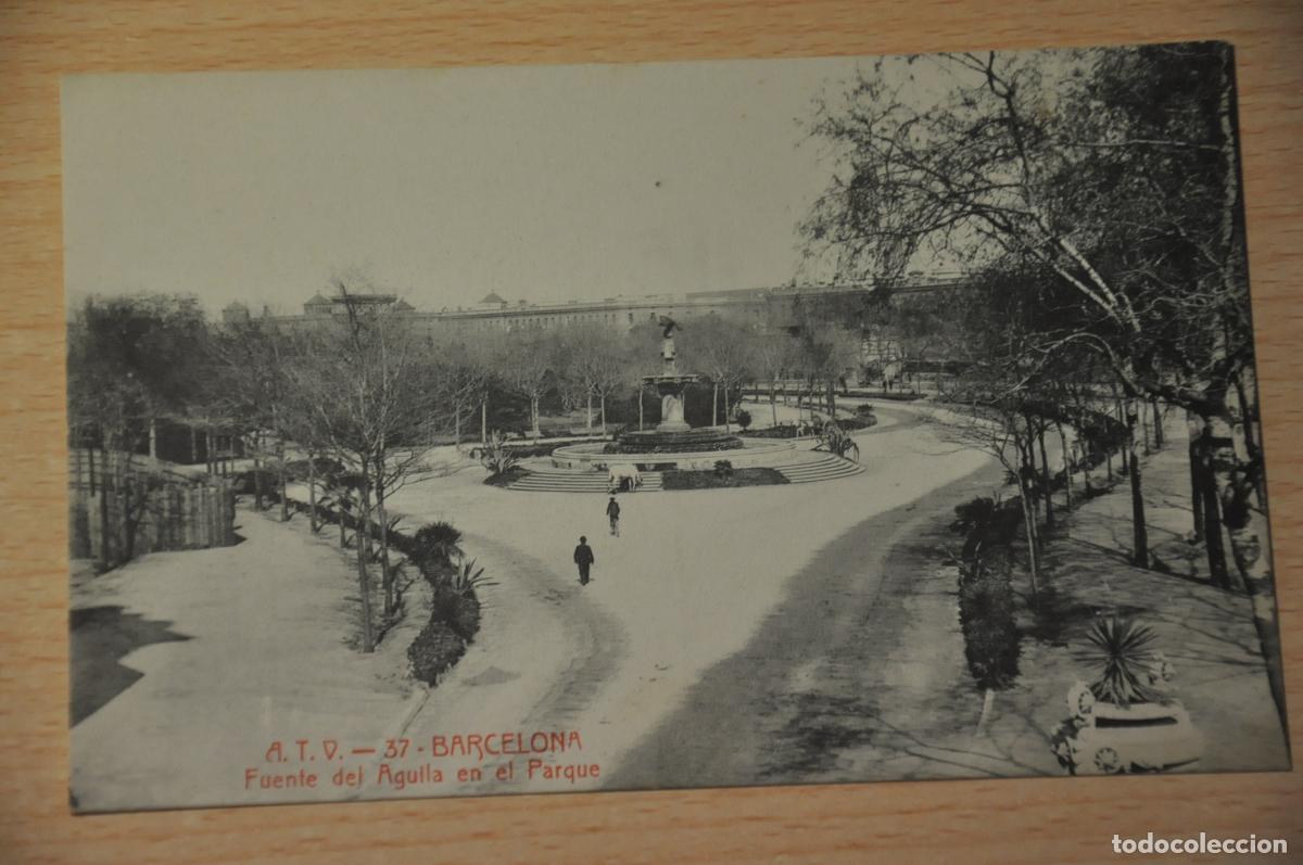 Postales: postal barcelona, fuente del aguila en el parque, atv 37
