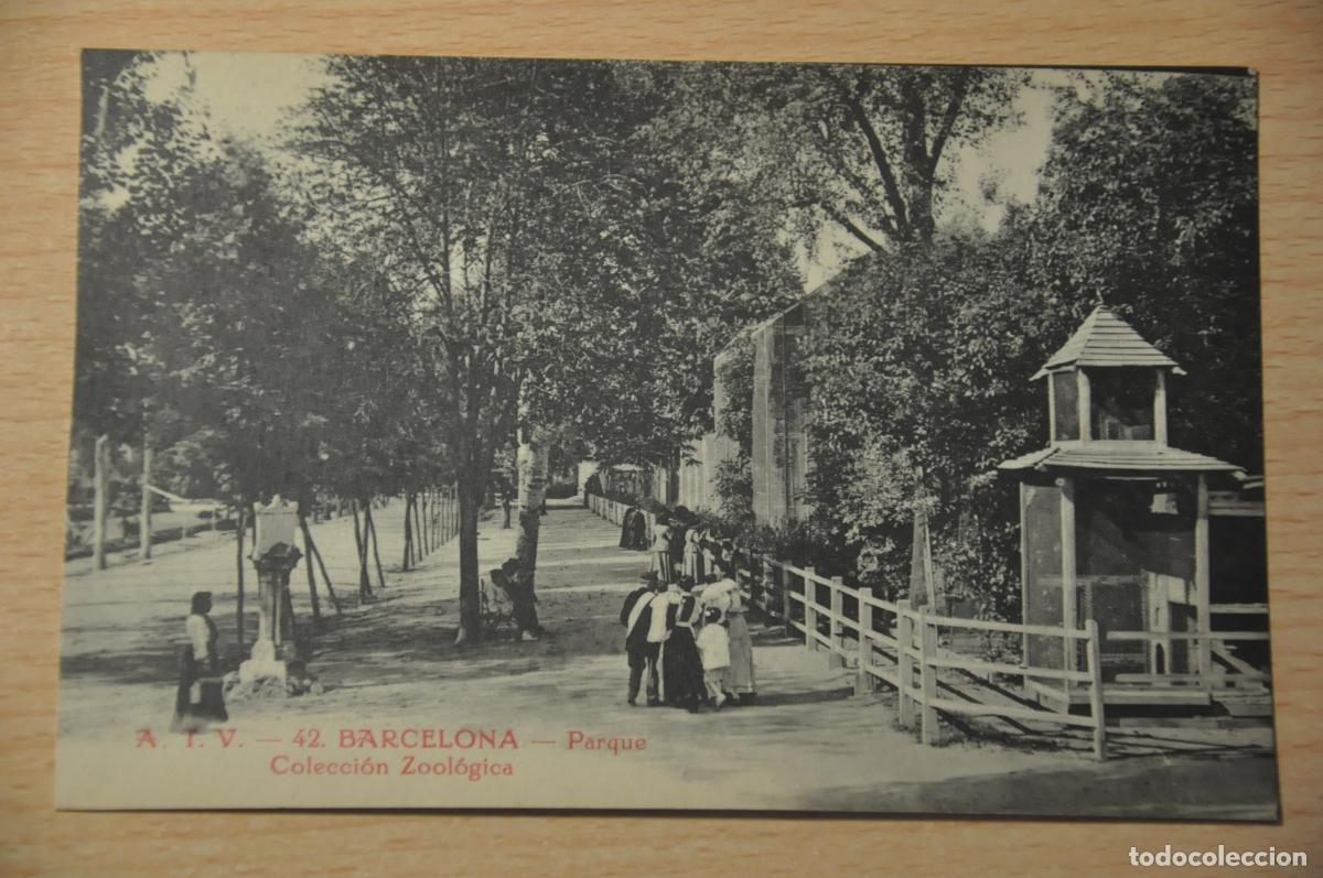 Postales: postal barcelona, parque coleccion zoologica, atv 42