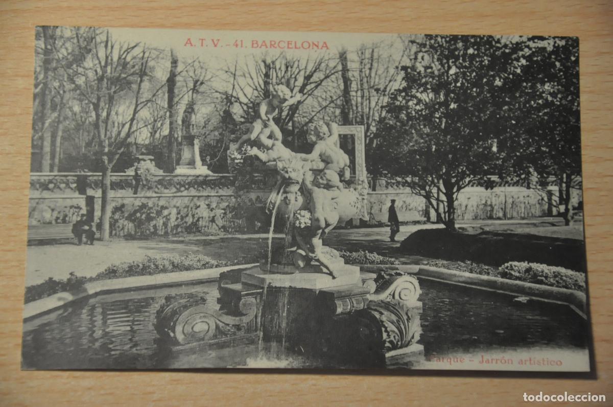 Postales: postal barcelona, jardin artistico parque, atv 41