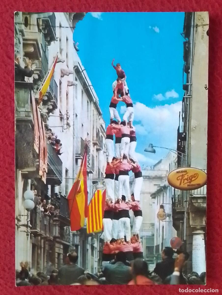 Postales: ANTIGUA POSTAL POSTCARD CATALOGNE CATALONIA TARRAGONA COSTA DORADA XIQUETS DE VALLS CASTELLERS FRIGO