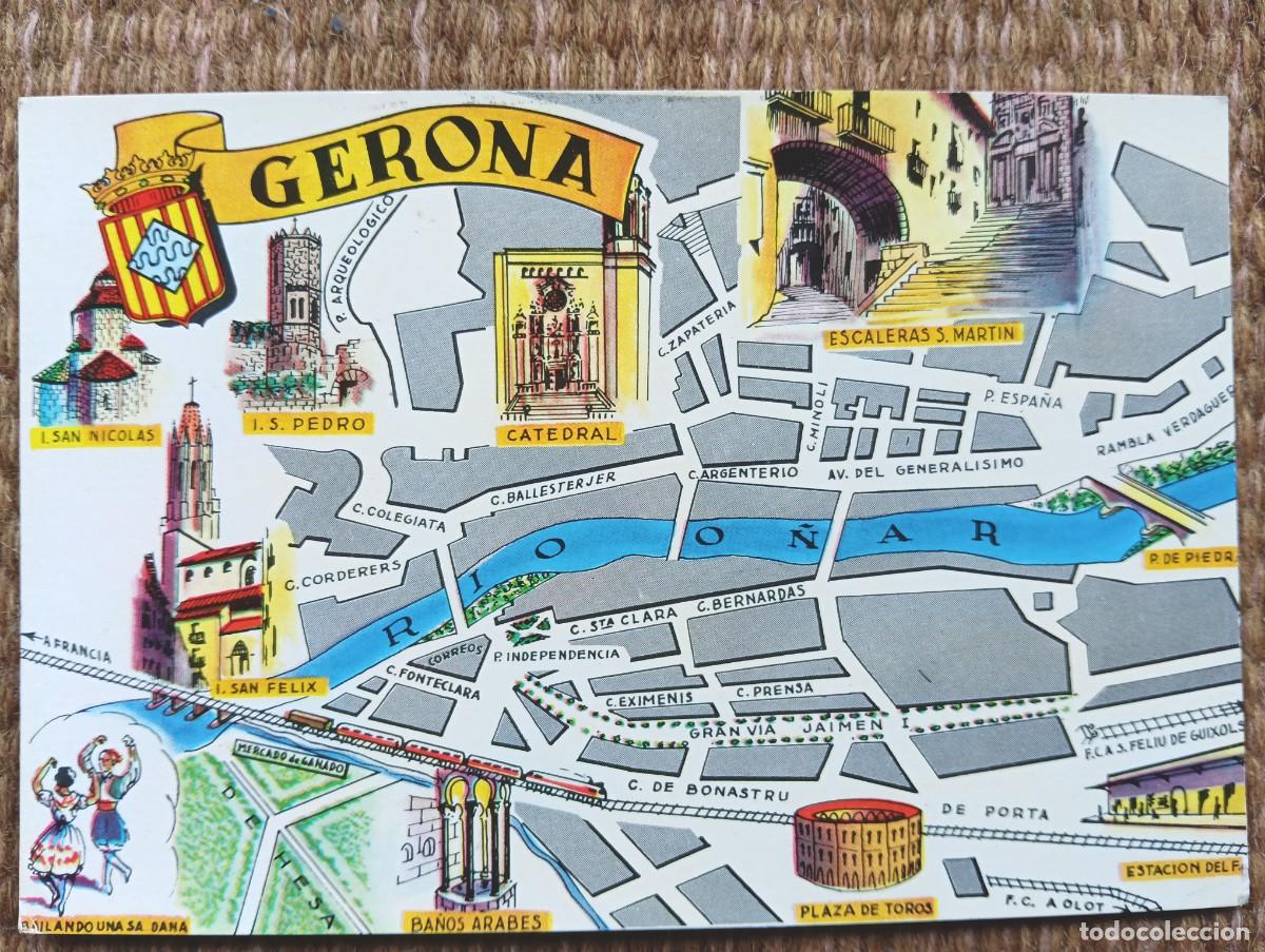 Postales: GERONA - MAPA - PLANO - ED. FRESMO