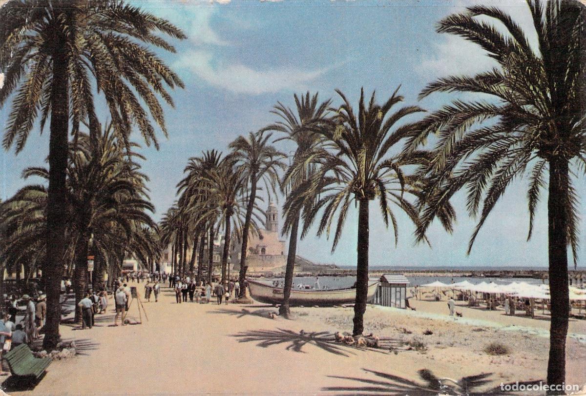 Postales: Postal de Sitges: Paseo y Playa de Oro