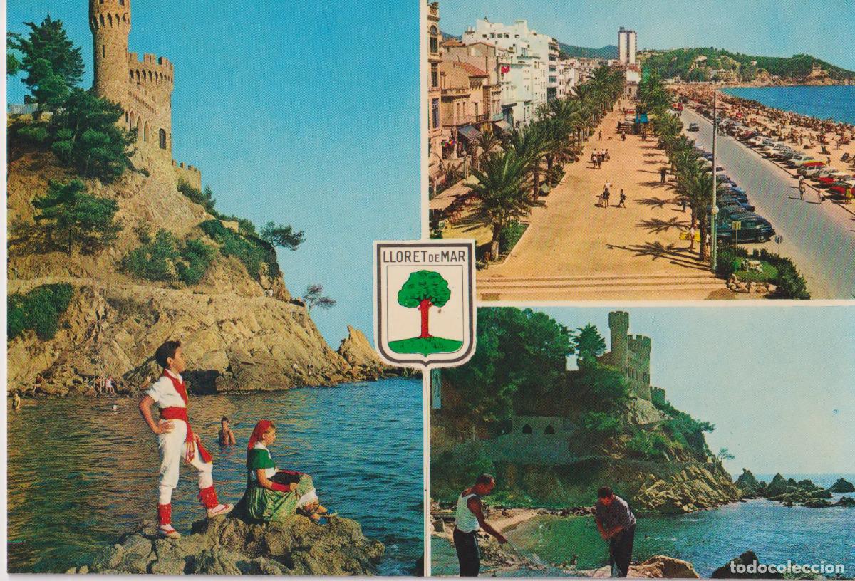 Postales: LLORET DE MAR (GIRONA) VARIAS VISTAS DE LA CIUDAD - DISTR.EXCLUSIVO MURCIA - S/C