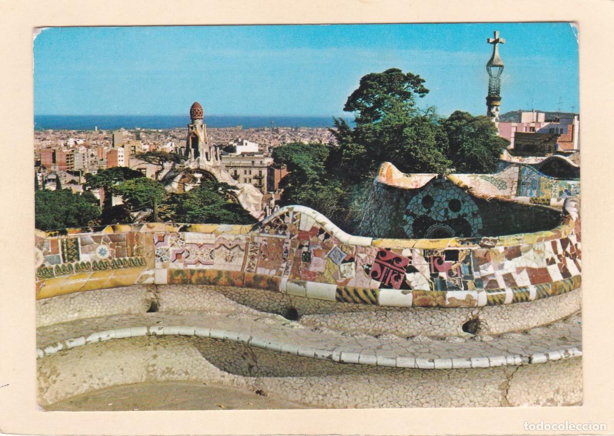 Postales: BARCELONA. PARQUE G&Uuml;ELL (GAUDI) DETALLE (1970)