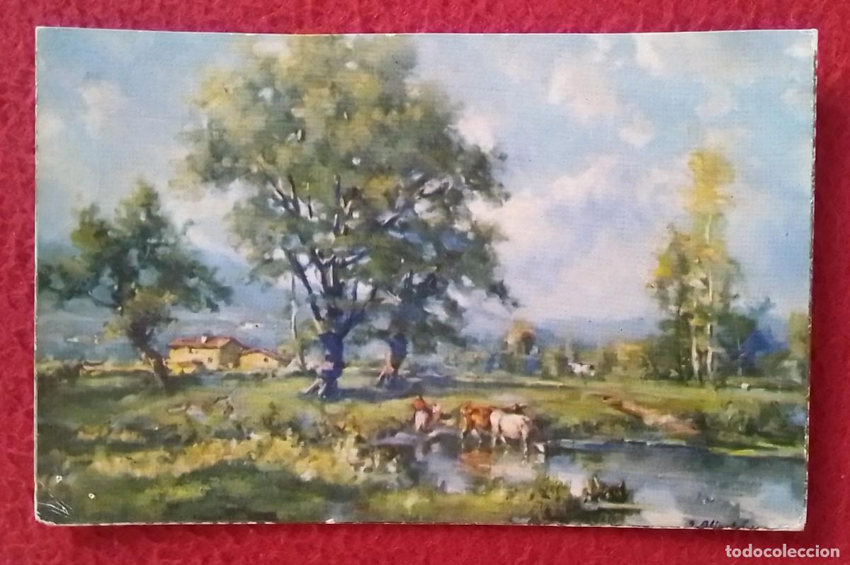 Postales: ANTIGUA POSTAL POST CARD CATALOGNE CATALONIA OLOT GIRONA GERONA PINTURA..PAISAJE OLIVET LEGARES...