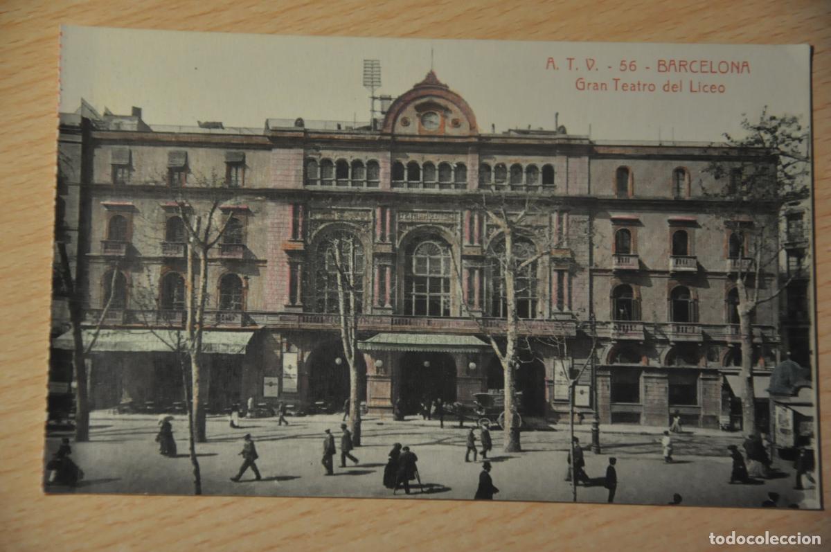 Postales: postal barcelona, gran teatro del liceo, atv 56
