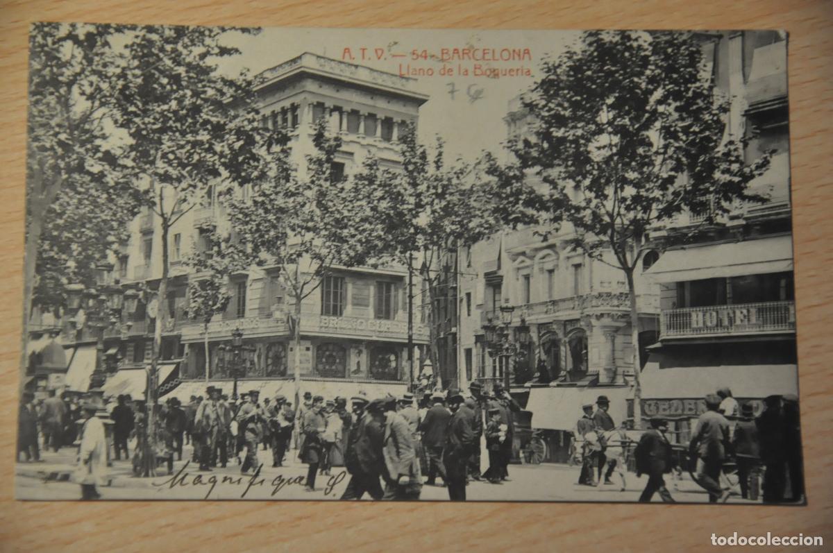 Postales: postal barcelona, llano de la boqueria, atv 54