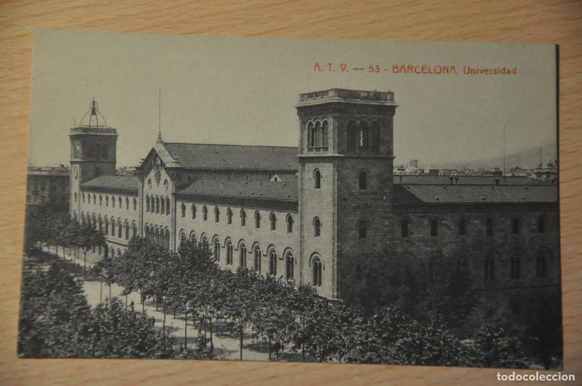 Postales: postal barcelona, universidad, atv 53