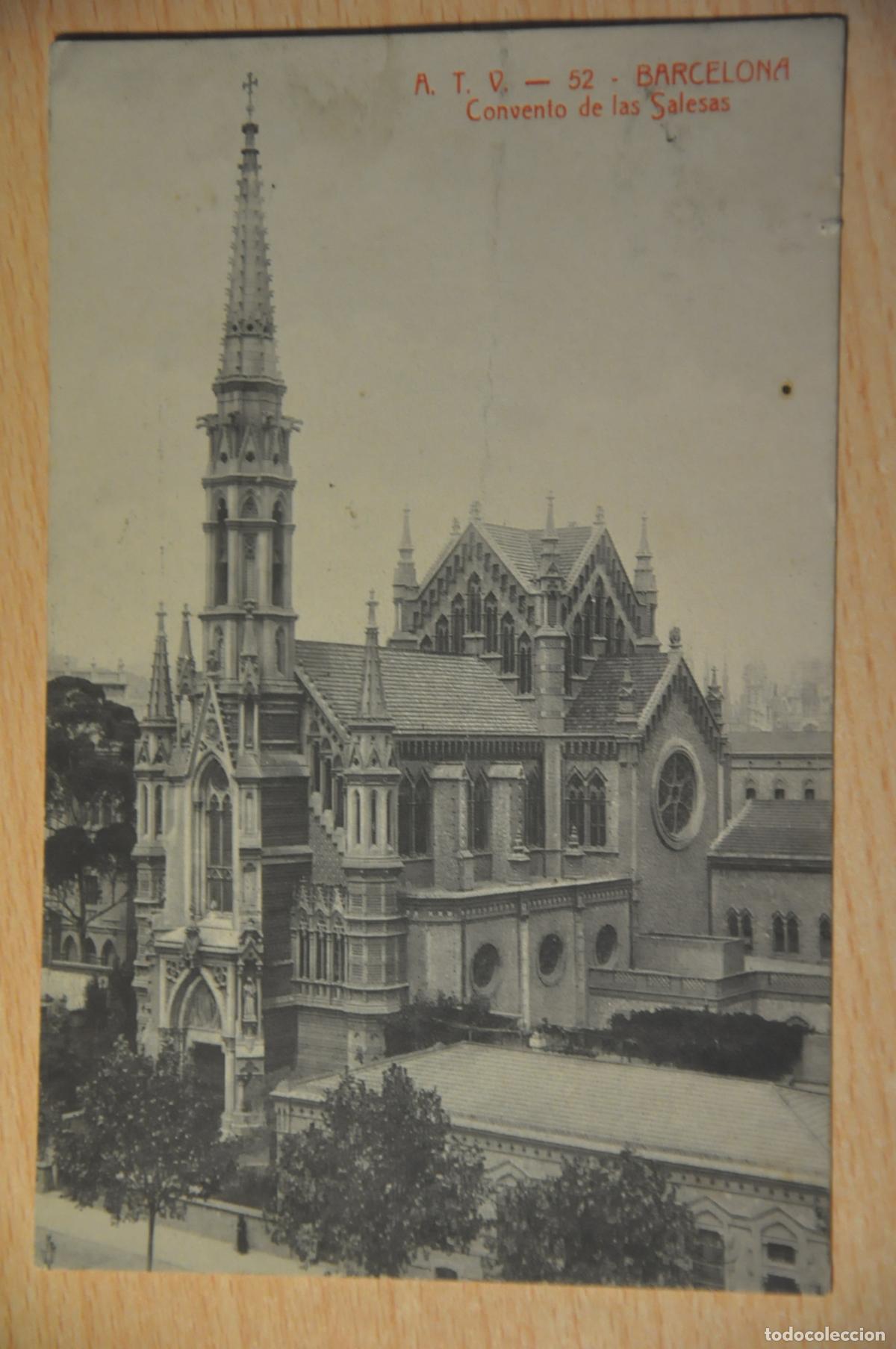 Postales: postal barcelona, convento de las salesas, atv 52