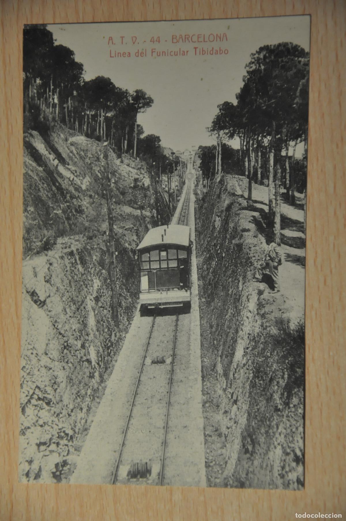 Postales: postal barcelona, linea del funicular tibidabo, atv 44