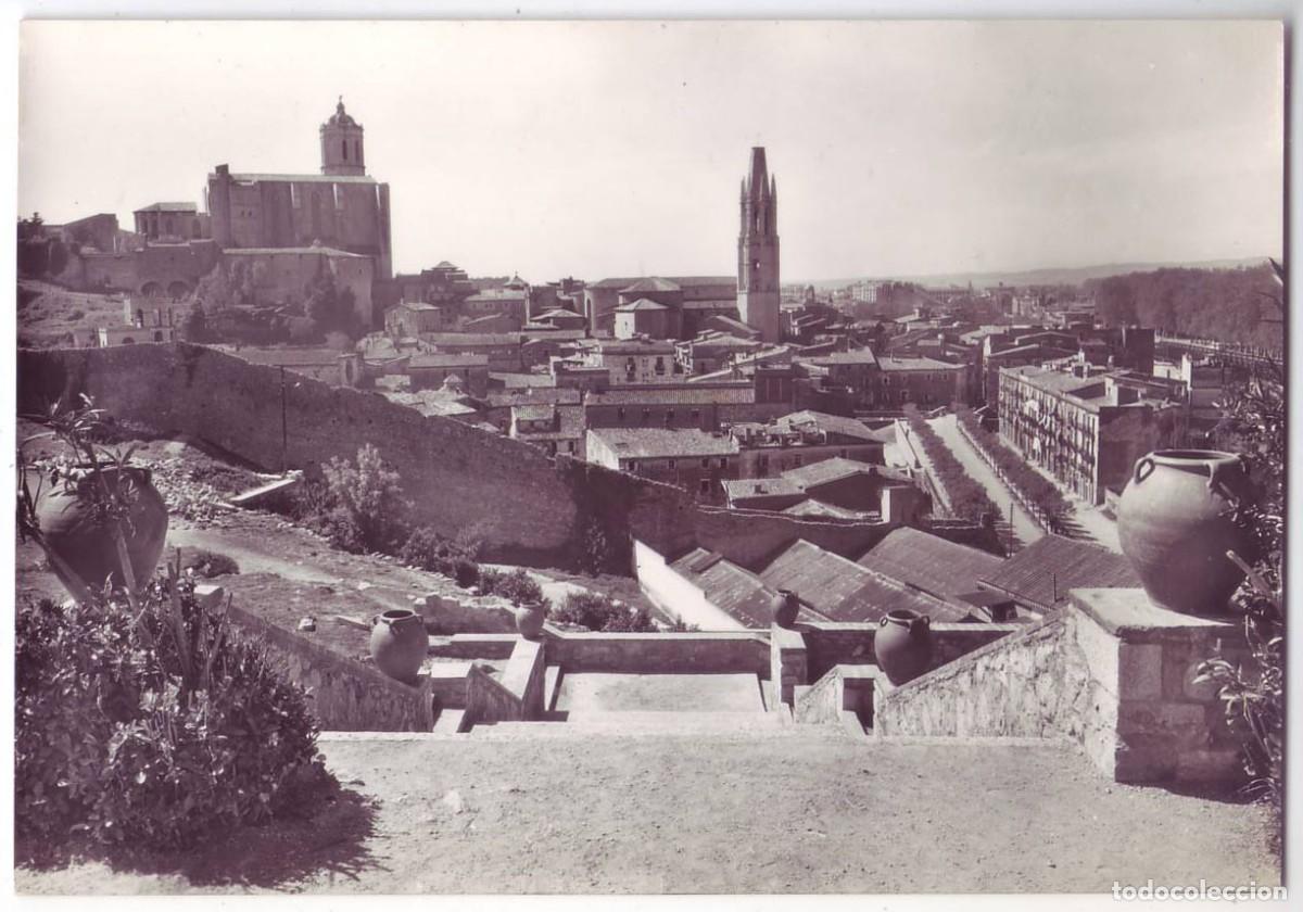 Postales: Gerona: Vista parcial desde Montjuich. FISA / Soberanas. No circulada (A&ntilde;os 60)