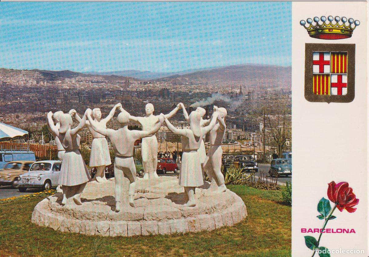 Postales: BARCELONA, MONUMENTO A LA SARDANA (J.CA&Ntilde;AS) &ndash; ESCUDO DE ORO DE LUXE N&ordm;17 - ESCRITA