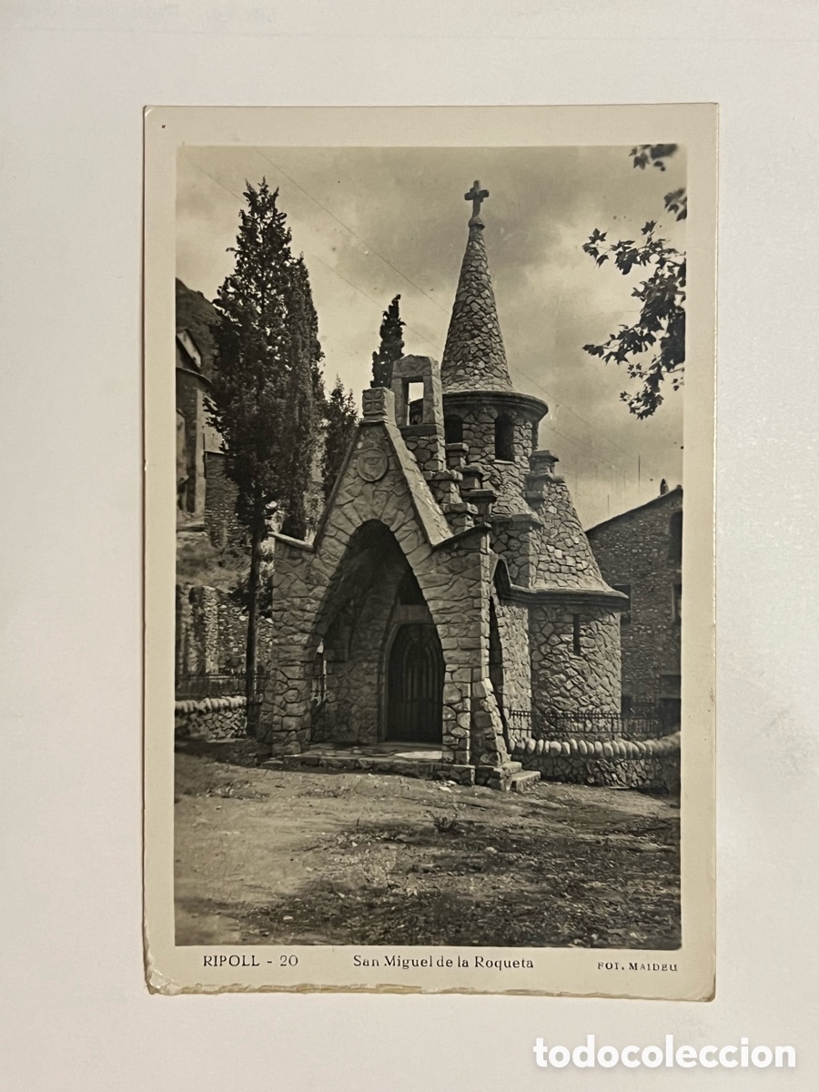Postales: RIPOLL (Girona) No.20, Postal fotogr&aacute;fica MAIDEU.. San Miguel de la Roqueta. Circulada (a.1951)
