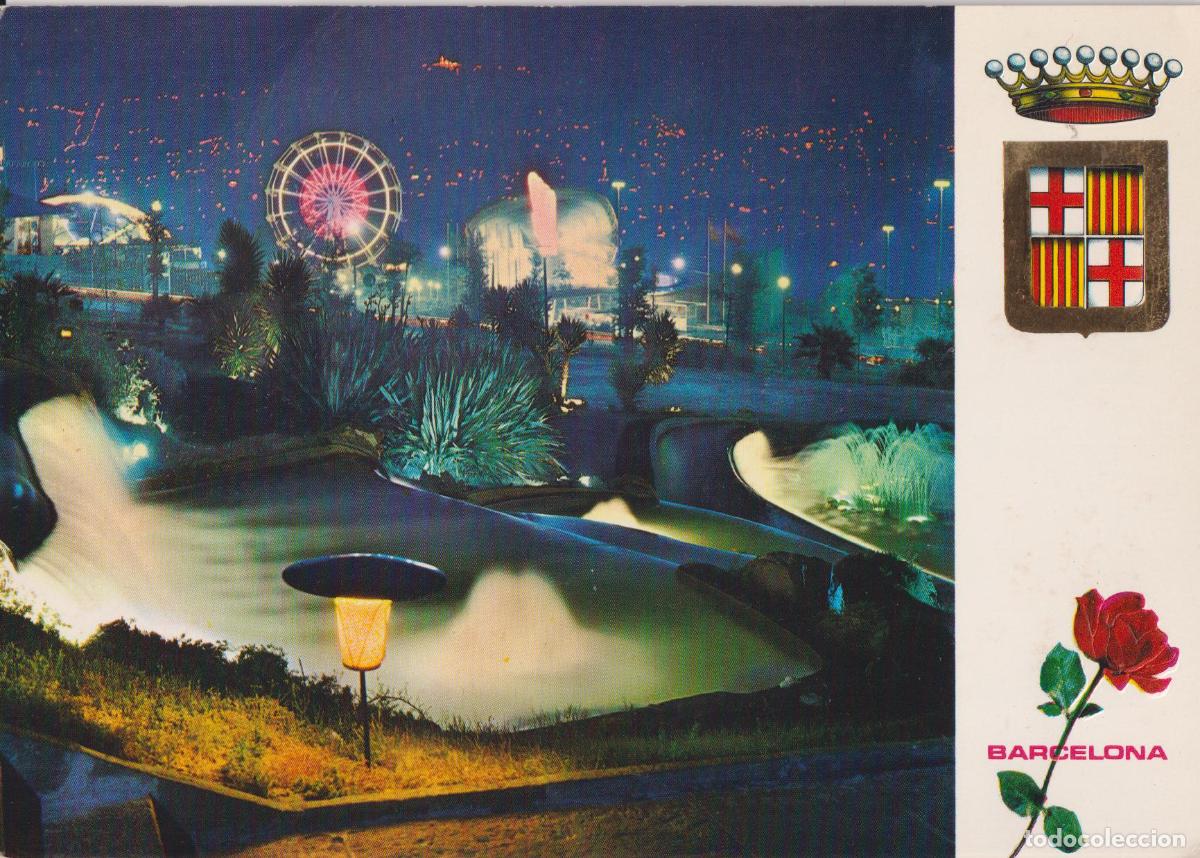 Postales: BARCELONA, PARQUE DE ATRACCIONES DE MONTJUICH &ndash; ESCUDO DE ORO DE LUXE N&ordm;33 &ndash; CIRCULADA