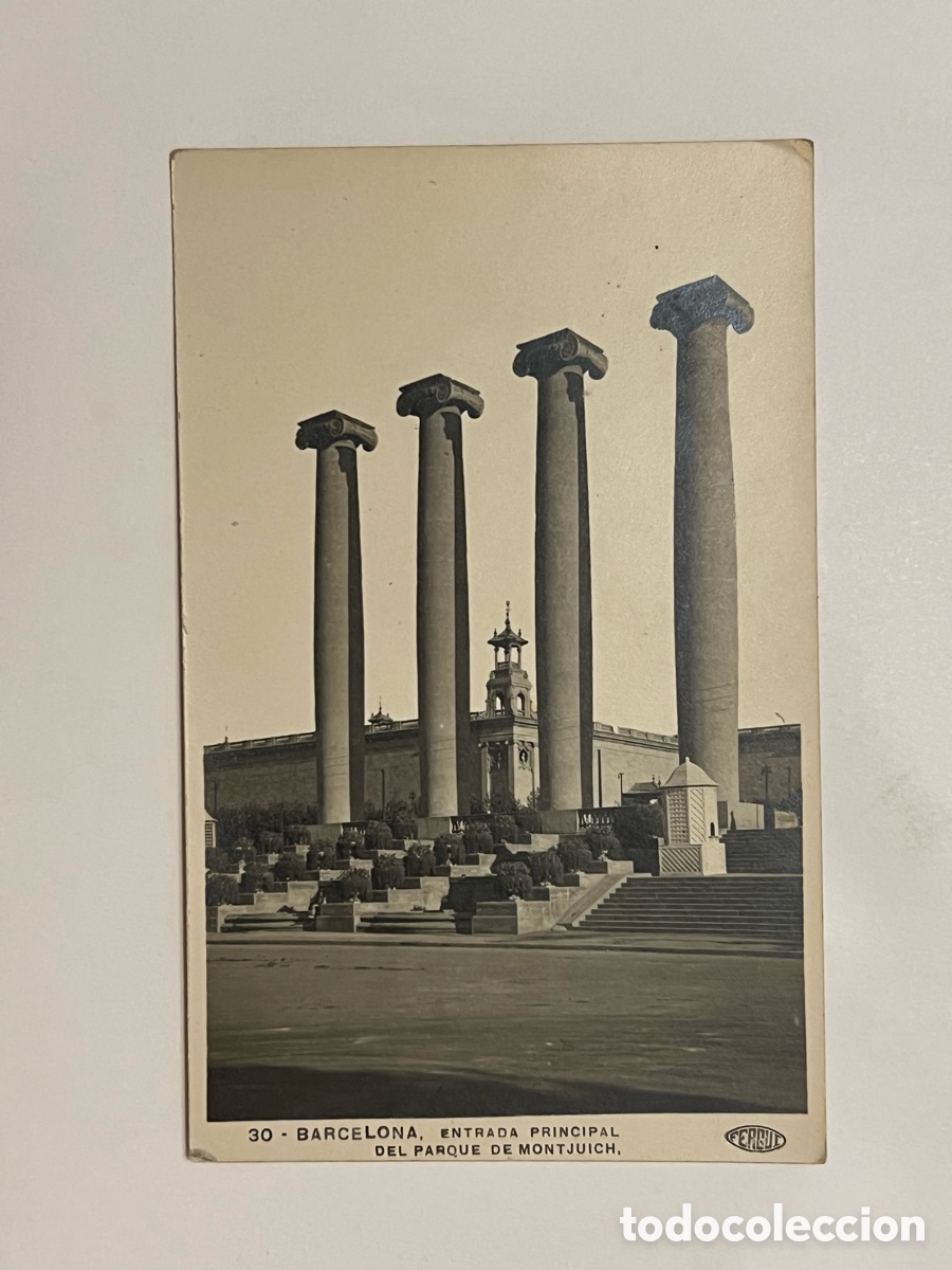 Postales: BARCELONA. Postal No.30, ENTRADA PRINCIPAL DEL PARQUE DE MONTJUICH, Edic., FERGUI