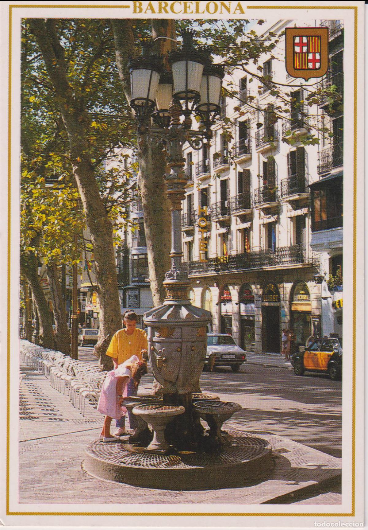 Postales: BARCELONA, FONT DE CANALETAS &ndash; ESCUDO DE ORO N&ordm;574 &ndash; CIRCULADA
