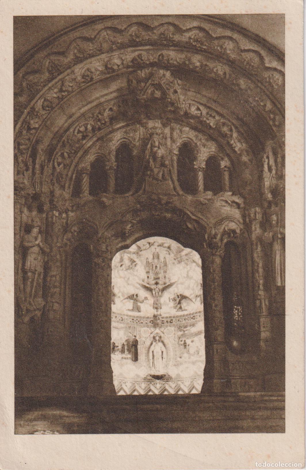 Postales: BARCELONA, TIBIDABO, TEMPLO EXPIATORIO S.C. DE JES&Uacute;S, VISTA PARCIAL CRIPTA &ndash; ESCRITA 1963