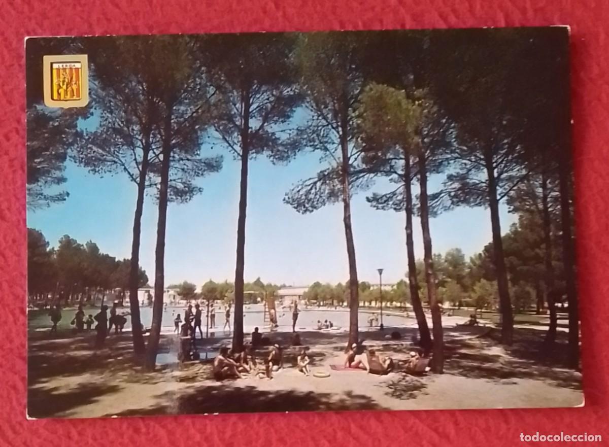 Postales: POSTAL POST CARD CATALOGNE LLEIDA L&Eacute;RIDA PARQUE MUNICIPAL PARC..DE LAS BASSES BALSAS..PISCINAS...