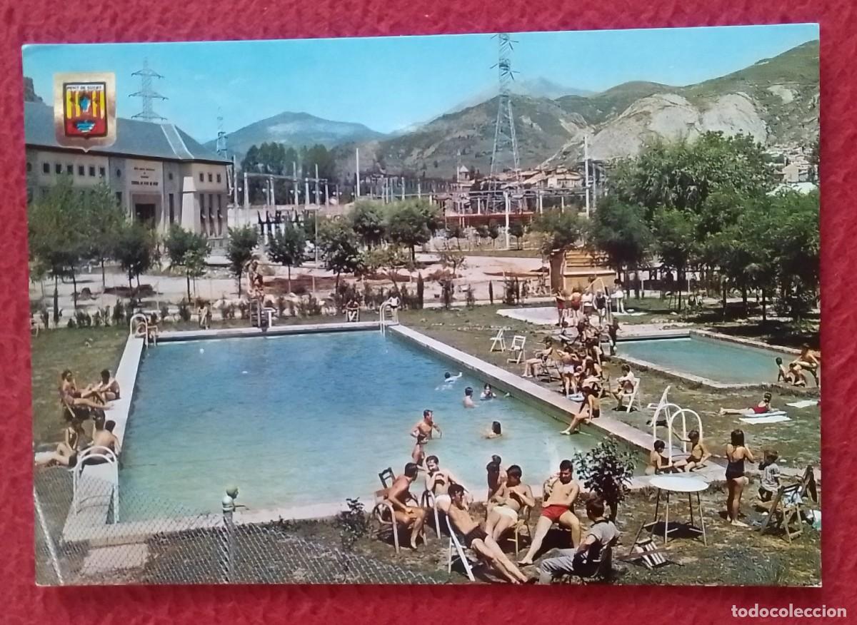 Postales: POSTAL POST CARD LLEIDA L&Eacute;RIDA PIRINEU CATAL&Aacute; VALL RIBAGOR&Ccedil;ANA PONT DE SUERT PISCINA Y CENTRAL...
