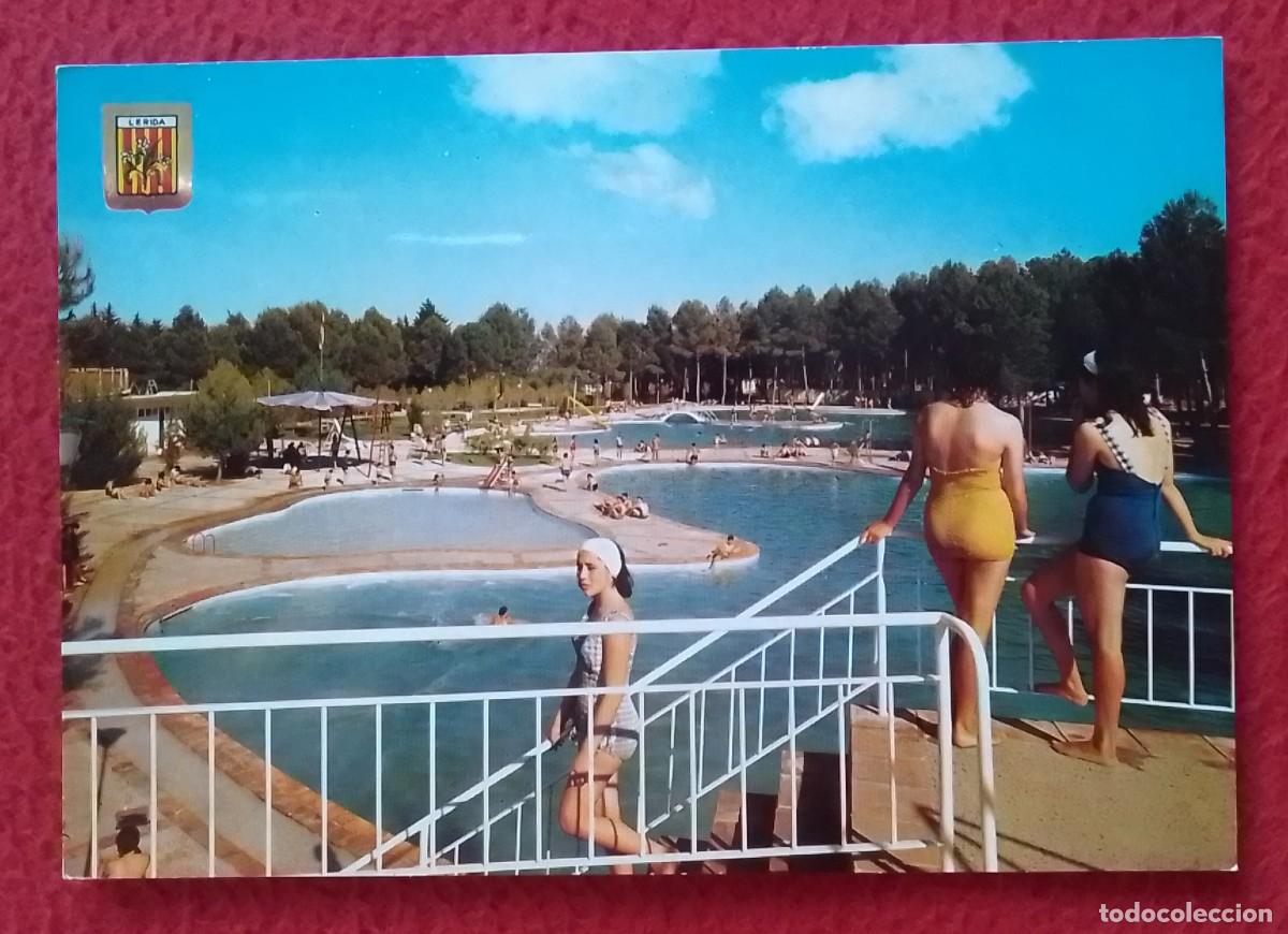 Postales: POSTAL POST CARD CATALOGNE LLEIDA L&Eacute;RIDA PARQUE MUNICIPAL PARC..PISCINAS PISCINES BASSES D&acute;ALPICAT..