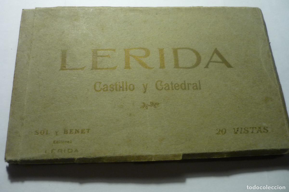 Postales: carpeta 20 vistas lerida.-castillo y catedral- edit sol y benet cm