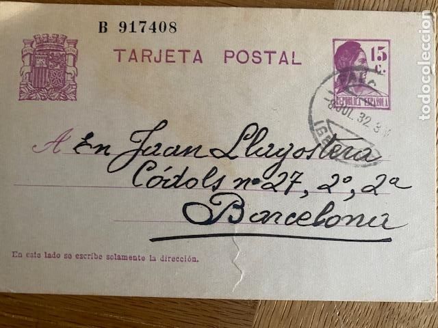 Postales: Entero Postal Alfonso XIII Circulado. Barcelona