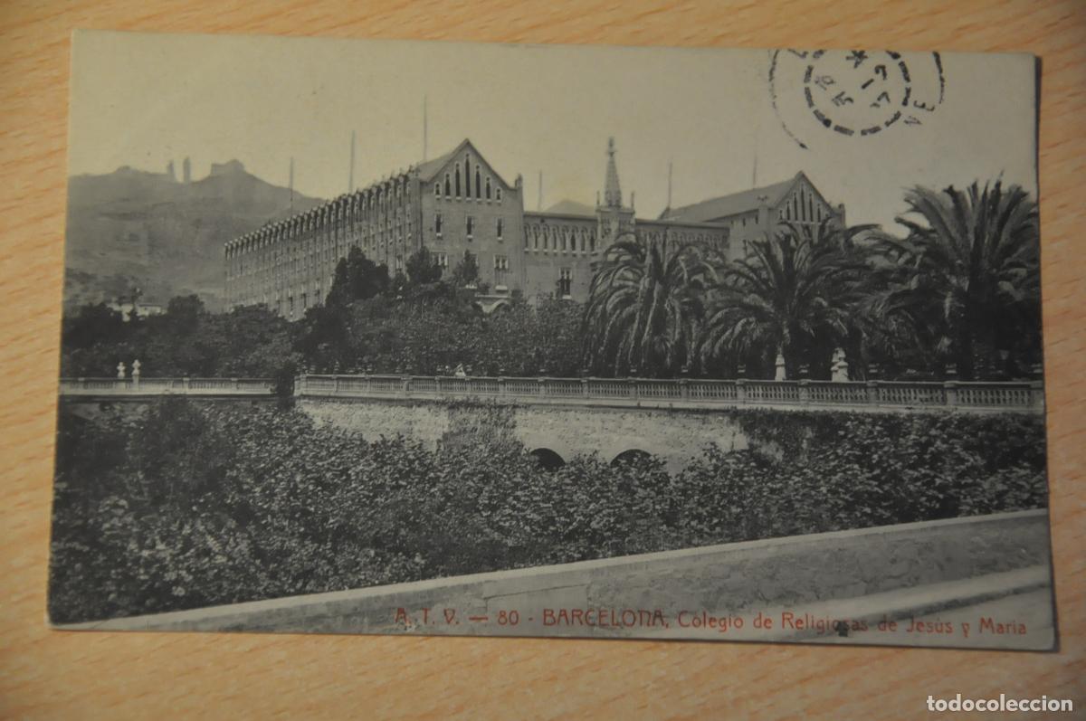 Postales: postal barcelona, colegio de religiosas de jesus y maria, atv 80