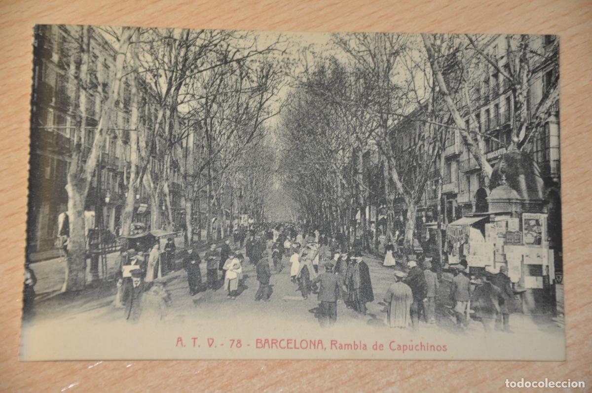Postales: postal barcelona, rambla de los capuchinos, atv 78