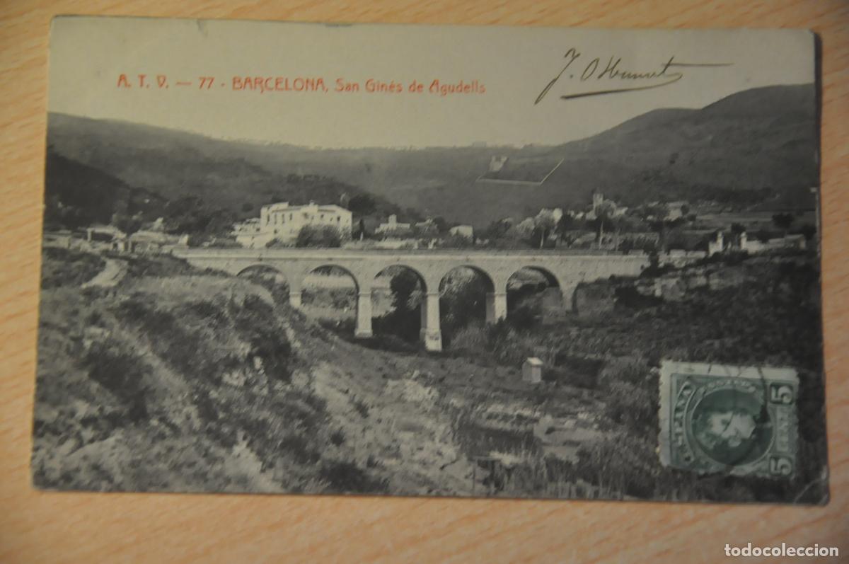 Postales: postal barcelona, san gines de agudells, atv 77