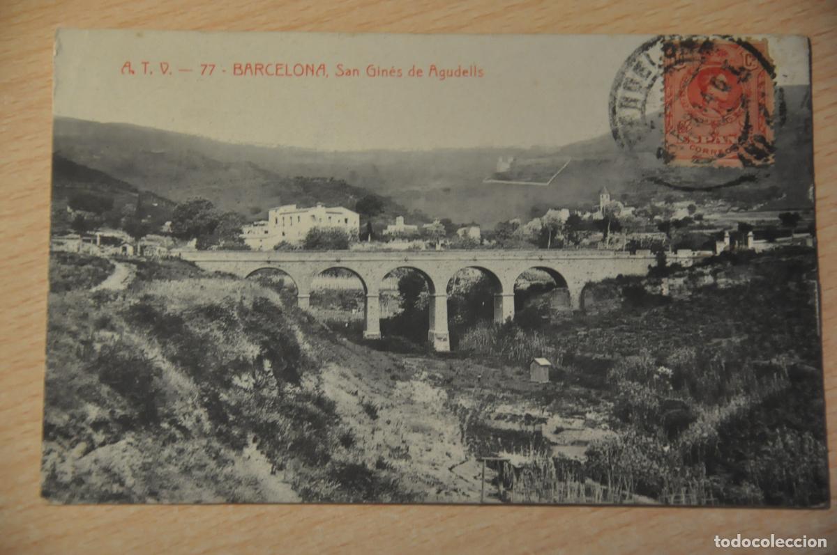 Postales: postal barcelona, san gines de agudells, atv 77