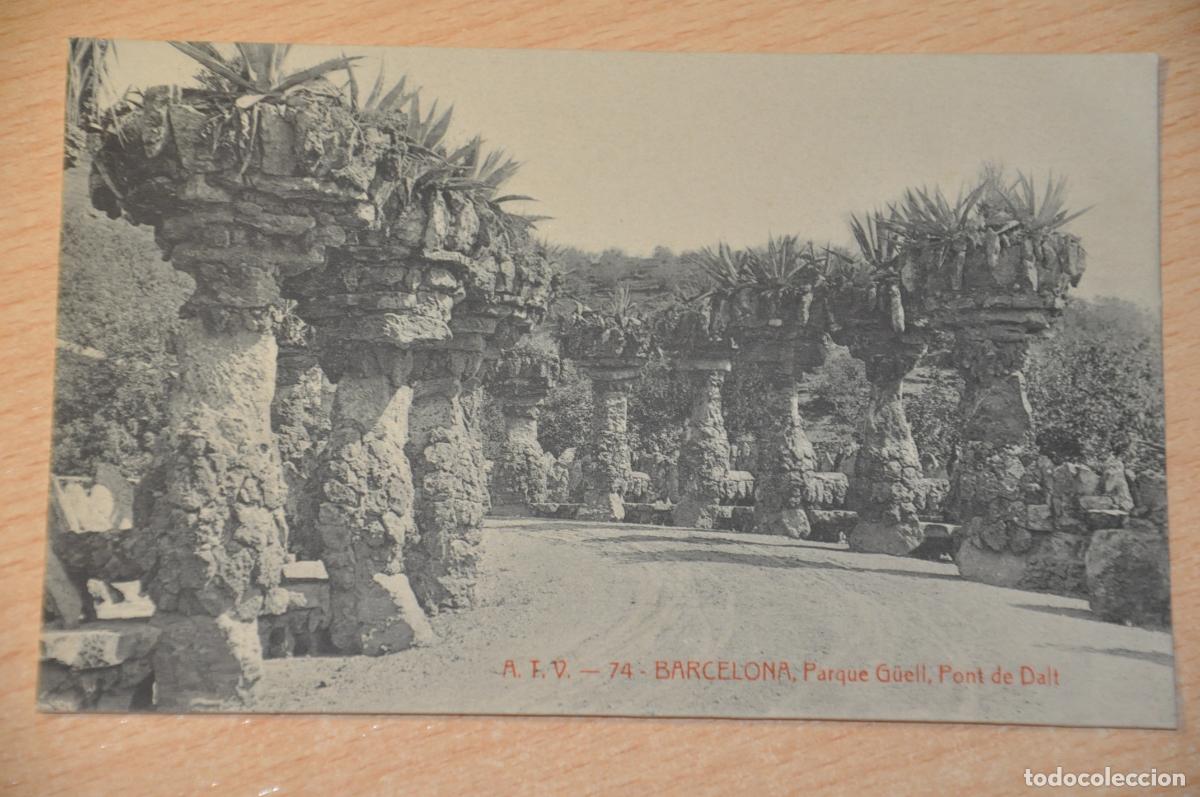 Postales: postal barcelona, parque guell, pont de dalt, atv 74